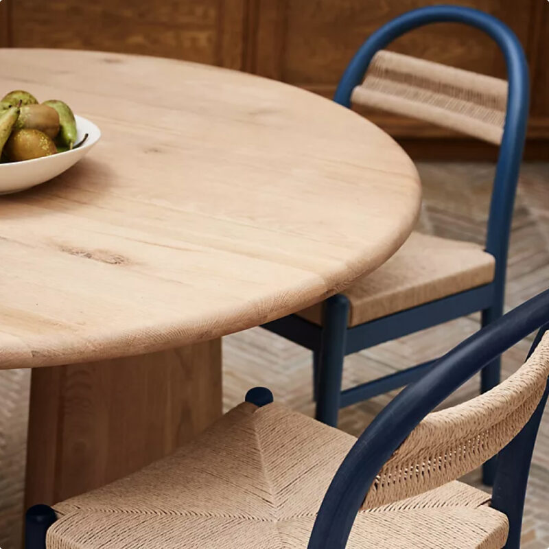 Anthropologie partnered with a vetted manufacturer on BuyDesign and worked closely with us to create a dining chair range.